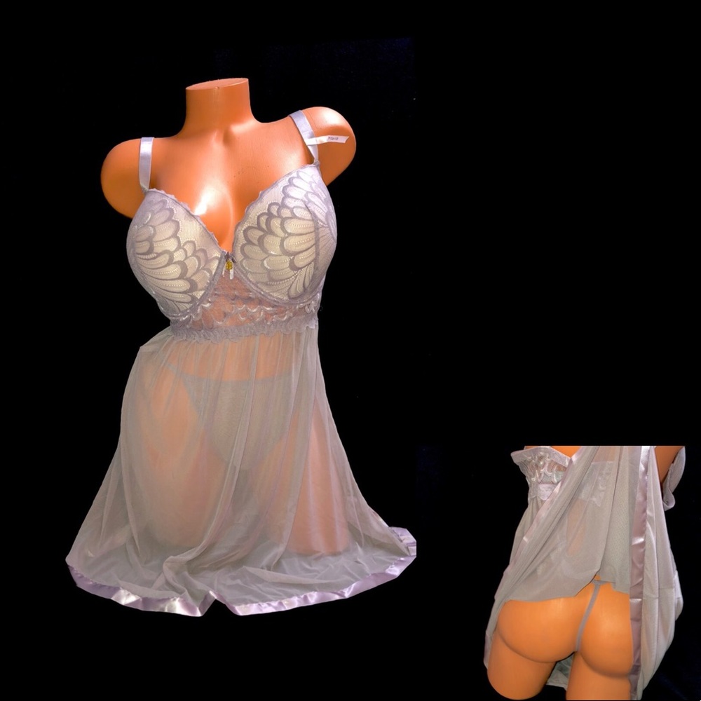 Plus Size Daisy Fuentes Sexy Babydoll w/G-String